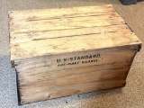 U. S. Standard One-Half Barrel Vintage Wooden Crate