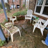 Lot of Outdoor Plastic Chairs & Tables