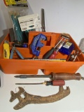 Great Lot of Misc Tools in Plastic Tool Caddy