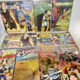 Lot of 12 Misc DC Comics, Marvel & More Comic Books From 90’s to Early 2000’s in Plastic