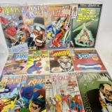 Lot of 12 Misc DC Comics, Marvel & More Comic Books From 90’s to Early 2000’s in Plastic