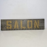 Wooden “SALON” Sign