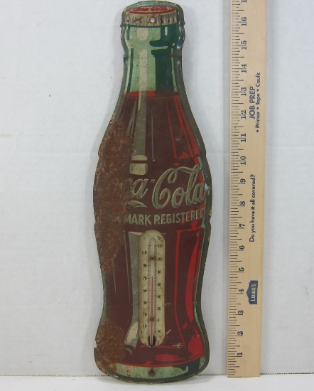 Coca Cola Metal Wall Thermometer Vintage