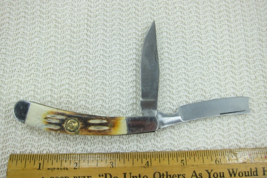 Pocket Knife 2 Blade Hand Made in Pakistan - Clip & Razor Blades