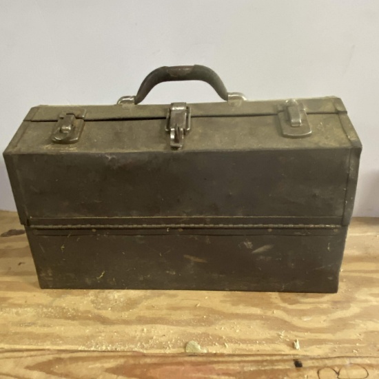 Vintage Heavy Duty Toolbox Full of Misc Hardware