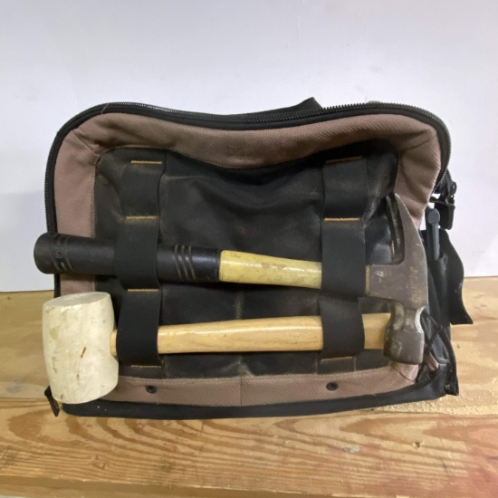 Custom Leather Craft Canvas Large Tool Bag Full of Some Great Things!