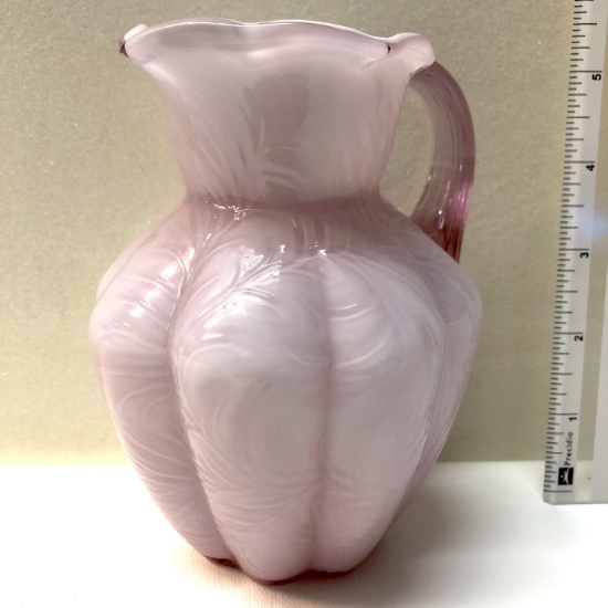 Fenton Rose Overlay Pitcher