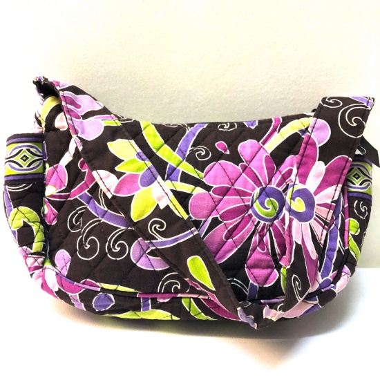 Vera Bradley Pink Flowered & Brown Purse Never Used