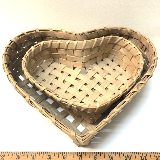 2 Vintage Handmade Split White Oak Baskets
