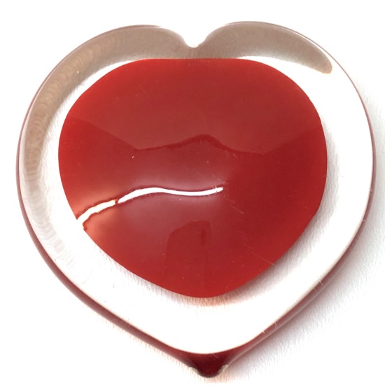 Vintage Valentine Heart Paperweight