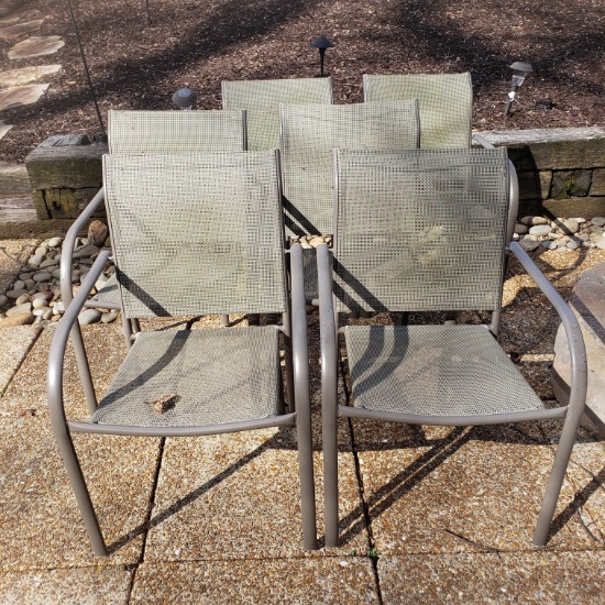 Set of 6 Outdoor Patio Chairs