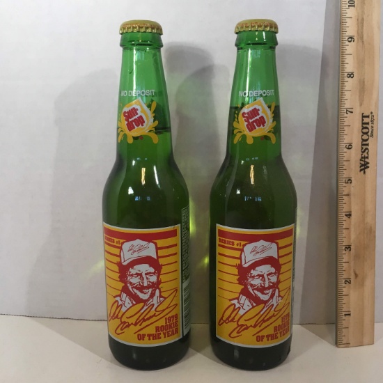 Pair of Sun-Drop Dale Earnhardt Bottles