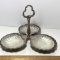 Silver Plated Caddy with Frosted Shell Dishes