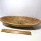 Large Oval Antique Wooden Dough Bowl with Double Handles
