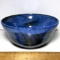 Pretty Blue Glazed Pottery Bowl Signed on the Bottom