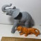 Hand Painted Ceramic Elephant & Tiger