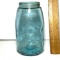 Vintage Blue Glass Ball Mason Jar