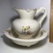 Pretty 2 pc Wash Pitcher & Basin with Floral Design