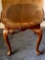 Nice Side Table with Carved Appliqués, Queen Anne Legs & Inlaid Top