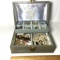 Vintage Jewelry Box with Misc Vintage Jewelry
