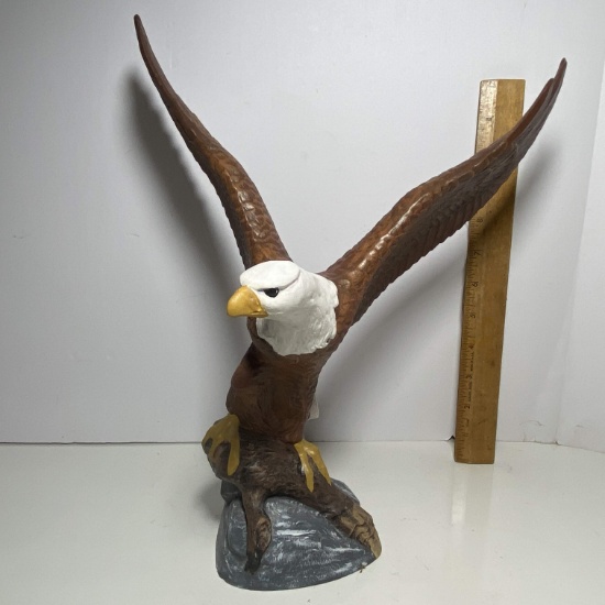 Hand Painted Ceramic Eagle Figurine