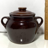 Vintage Monmouth Lidded Pottery Jar with Double Handles