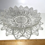 2 pc Pressed Glass Bowl with Platter