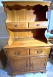 Vintage Wooden 2 pc Kitchen Hutch