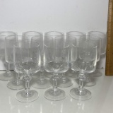 Set of 12 Vintage Crystal Milliken Stemware