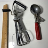 Vintage Hand Mixer & Ice Cream Scoop