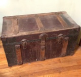 Vintage Steamer Trunk with Tray