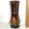 Vietnamese Lacquer Vase with Foil Fish Inlay Signed on Bottom