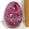 1998 Prestige Art Glass Pink Swirled Paperweight