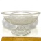 Clear Glass Compote with Embossed Ivy Design