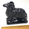 Black Onyx Carved Ram Figurine