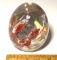 Egg Shaped Art Glass Paperweight