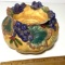 1993 Fitz & Floyd Candle Holder with Embossed Grape Design