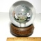 Oriental Reverse Painted Panda Glass Globe with Metal Base