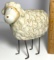 Adorable Pottery Sheep on Tall Metal Legs