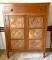 Early Mission Style 2 Door Copper Paneled Single Drawer Pie Safe