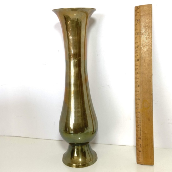 Tall Vintage Brass Vase