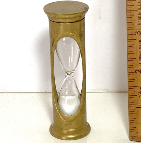 Small Brass Egg Timer/Hour Glass