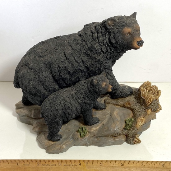 Mama Bear & Cub Molded Resin Figurine