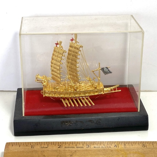 Oriental Dragon Ship inside Plastic Case