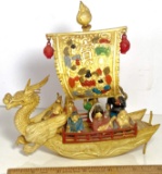 Vintage Japanese Celluloid Dragon Boat