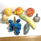 Lot of Vintage Alabaster Fruit