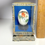 Hand Painted Egg on Base with Case