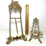 Pair of Vintage Brass Picture Easels