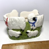 Adorable Ceramic Sheep Planter by Takahashi Made in Japan