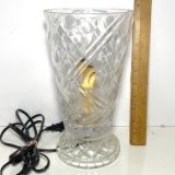 Tall Pressed Glass Lamp